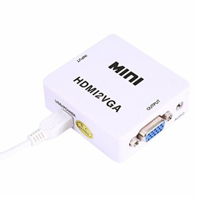 Elvy Mini 1080P HDMI to VGA Converter with Audio HDMI2 VGA Adapter Connector