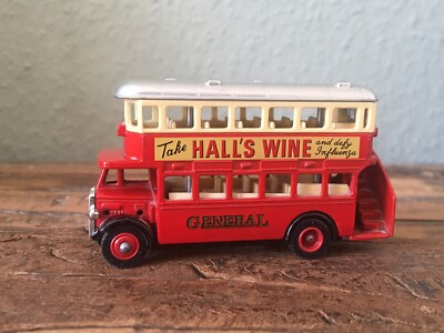LLEDO Days-Gone -  Double Decker Bus Hall's Wine #15 General Diecast - Roter Bus