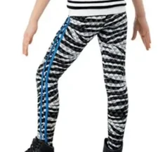 WEISSMAN Ain't Your Mama Zebra Print Leggings 30-9558 ROYAL BLUE TRIM LA L ADULT
