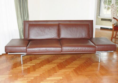 Coalesse Brayton International Sofa Switch Two Seat Brown Leather Lounge