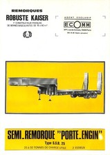 LONGUYON ( 54 ) REMORQUES ROBUSTE KAISER / PORTE-ENGIN / PROSPECTUS 1981