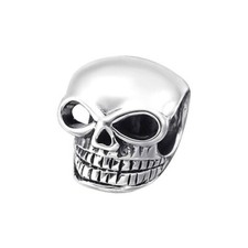 Skull Charm Bead 925 Sterling Silver for Europeans Bracelets Compatible  