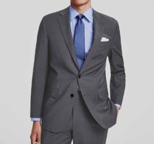 Brooks Brothers Men Gray Stretch Wool Blazer Sport Coat Suit Jacket Size 38S