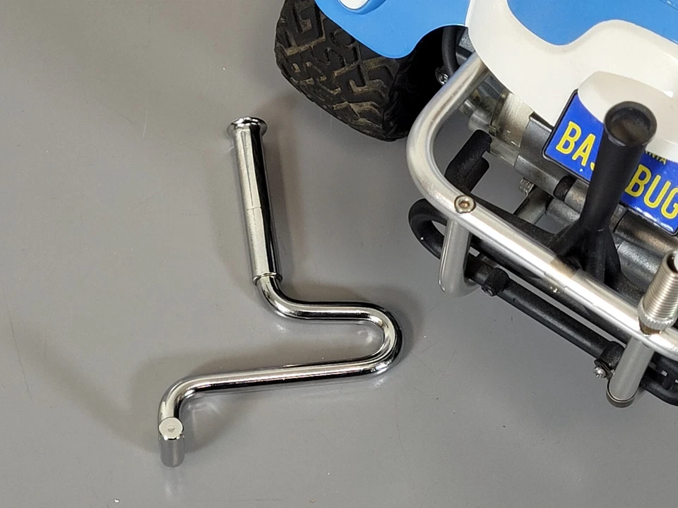 Aluminum Rear One Single Exhaust Tamiya 1/10 RC Sand Scorcher Super Champ Buggy - Image 2 of 4