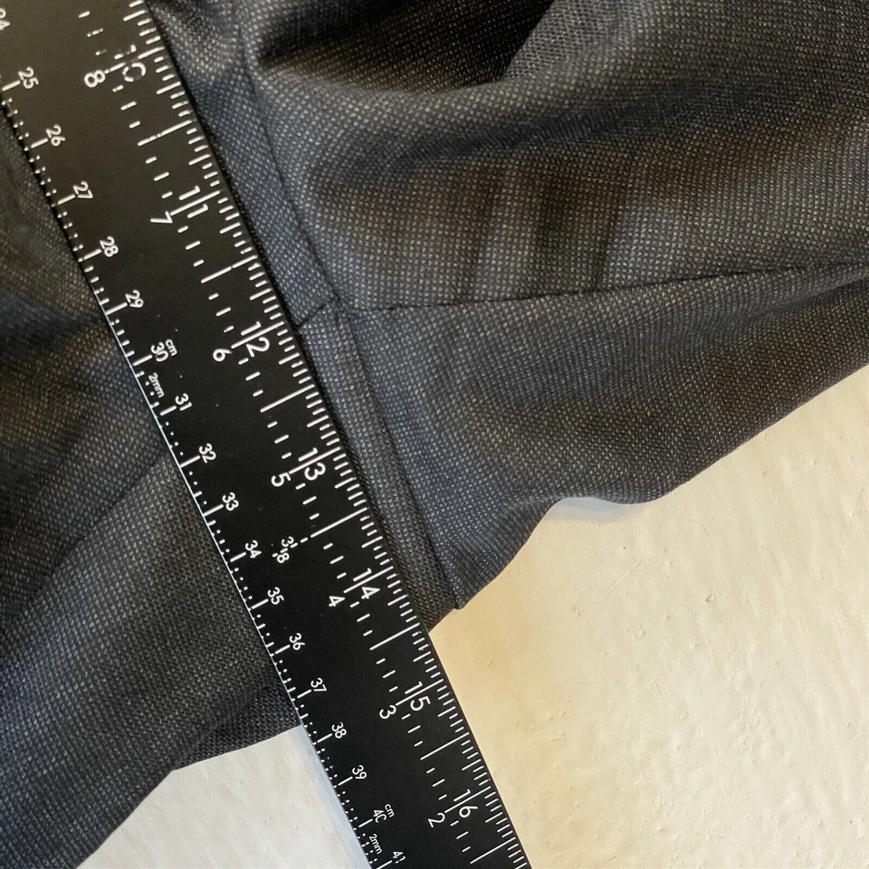 Enzo Mantovani 36x29 Gray Check Reda Super 110s Pleated Italy Mens Dress Pants - Image 3 of 4