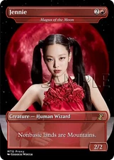 BLACKPINK Jennie - Magus of the Moon - Borderless Card EDH / Playtest -MTG- KPOP