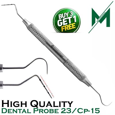 Dental Probe 23-15 Periodontal Explorer Color Marking Diagnostic Double Ended