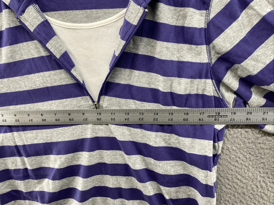 Style & Co Sport женщин 1/4 молнии в полоску пуловер толстовка с капюшоном в размер XL новый - Изображение 4 из 4