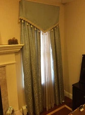 Custom Window Treatments to order multicolor 6 piece Valence/Panels sheers VG