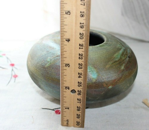 Artist “Jeremy Diller” SIGNED RAKU Pueblo Jar modern art pottery New with tags - Picture 5 of 8