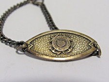 Vintage United States Coast Guard Bracelet Sterling Silver Engraved #JL3-26