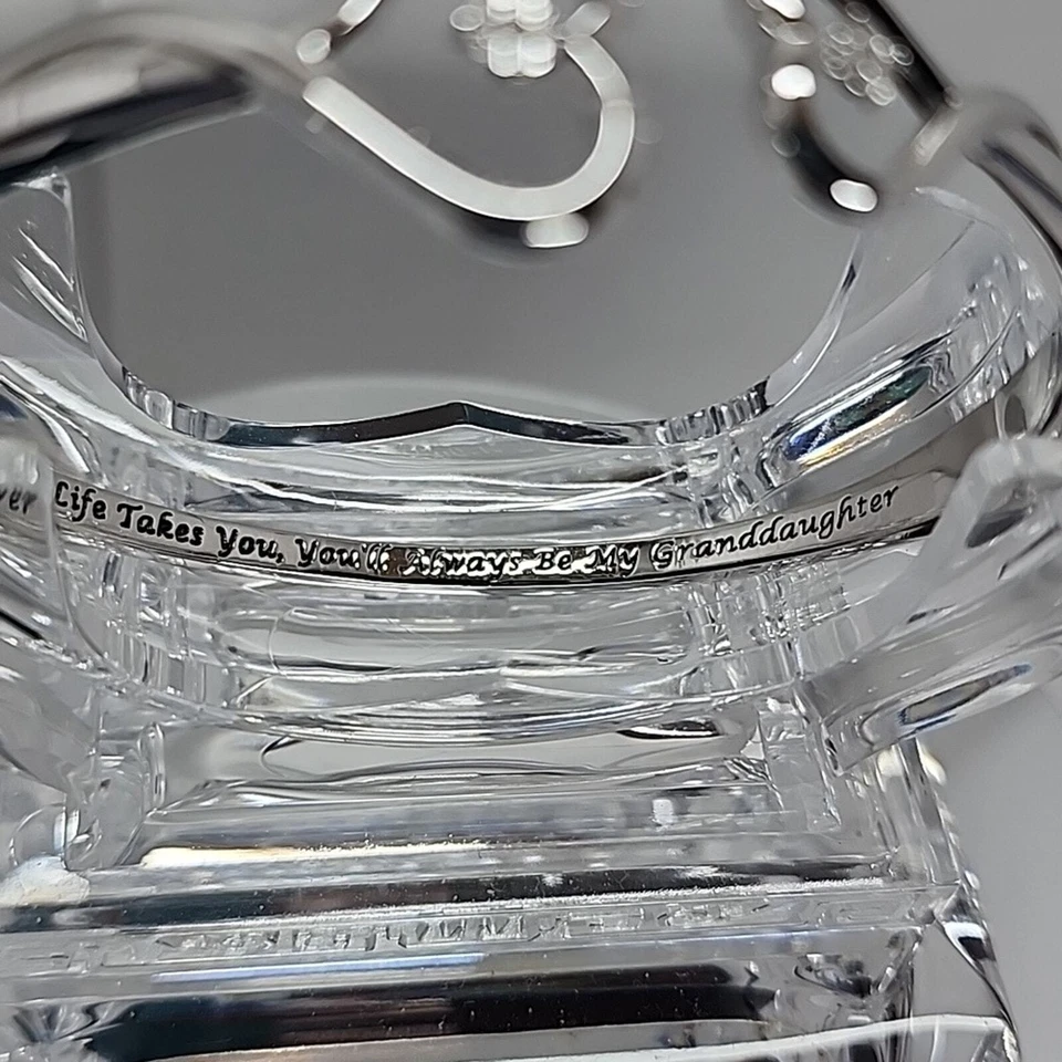 Pulsera Doble Corazón Plata 💕 Diamante Nieta 💎 Foto 3 de 4