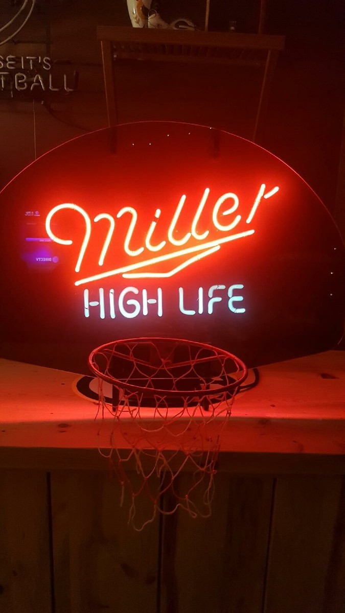 Miller High Life ネオン看板 ビールバケツ型 約30cm Neon Signs Beer Bedroom miller High Life Beer Glass Neon