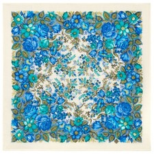 Pavlovo Posad Cherished Dream Shawl 1821-0 28x28"               Russian Shawl