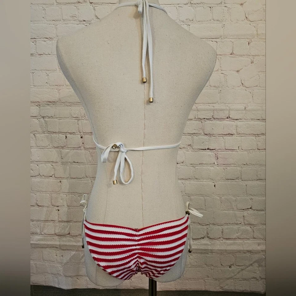Bikini Revolve Vitamin A Natalie Mitre | Rayas Gigi | Top Lg/Inferior Sm | Usado en Excelente Condición Foto 3 de 4