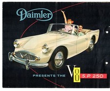 Daimler SP250 Spec A 1959-1961 UK Market Foldout Sales Brochure Dart FAIR