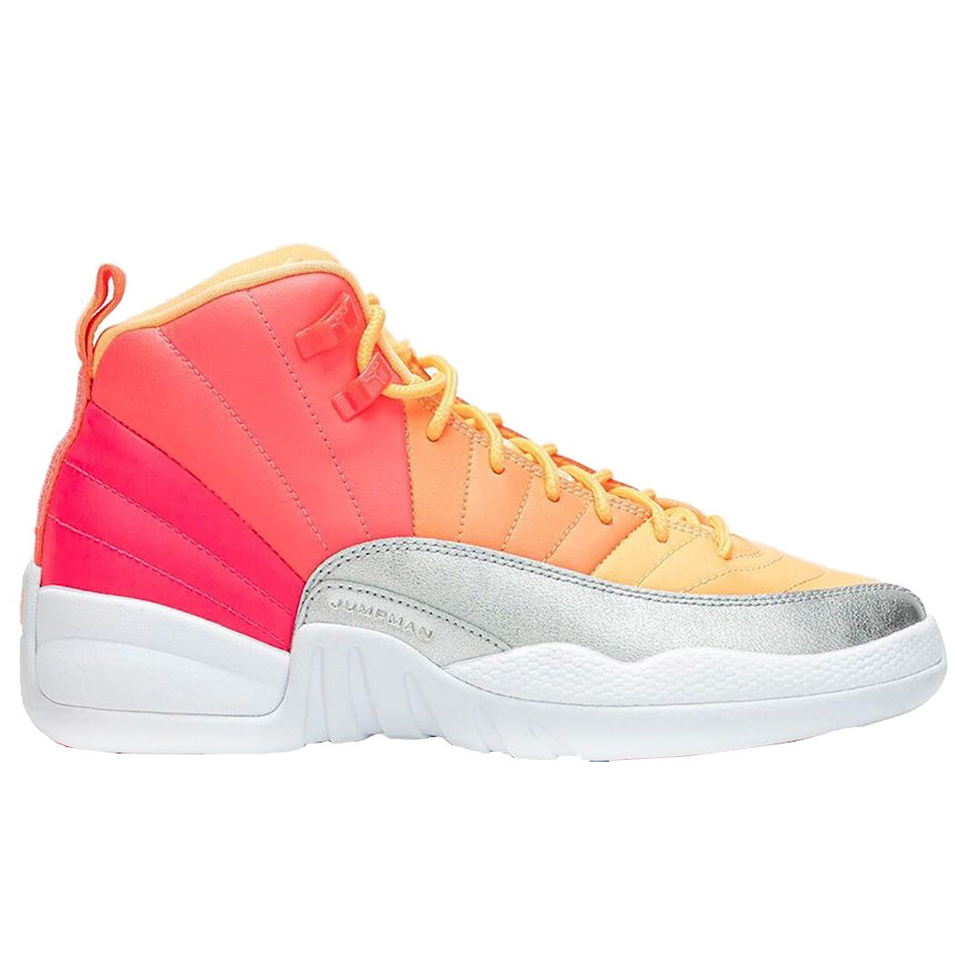 pink orange jordan 12