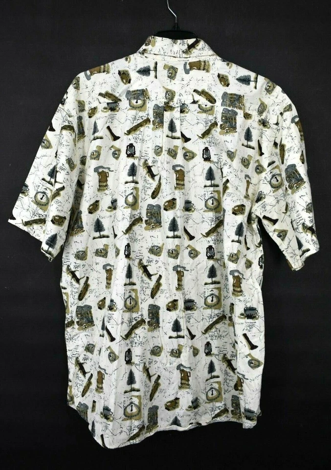 Camisa de vestir Michael Austin resistente para hombre con botones de algodón estampado múltiple XL Foto 2 de 4