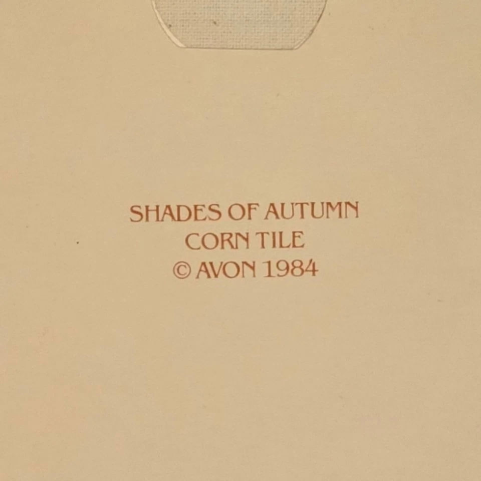 Azulejo de maíz Tonos de otoño cerámica pared decoración del hogar Acción de Gracias 6 pulgadas Avon 1984 Foto 3 de 4