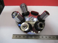 TIYODA JAPAN  NOSEPIECE + 5 OBJECTIVES  MICROSCOPE PART AS PICTURED F8-A-87