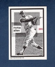 #203 RICHIE DICK ALLEN, Phillies ~ BASEBALL GREATS 1984-1991 O'Connell & Son Ink