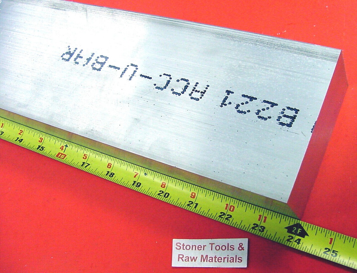 6061 Aluminum Flat Bar – 3" X 5" X 6" Solid T6511 Extruded Mill Stock