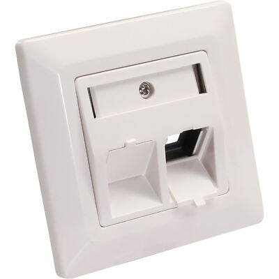 InLine  Rahmenset für 2x RJ45 Bu/LSA Einsatz, Keystone SNAP-In, weiß RAL9010