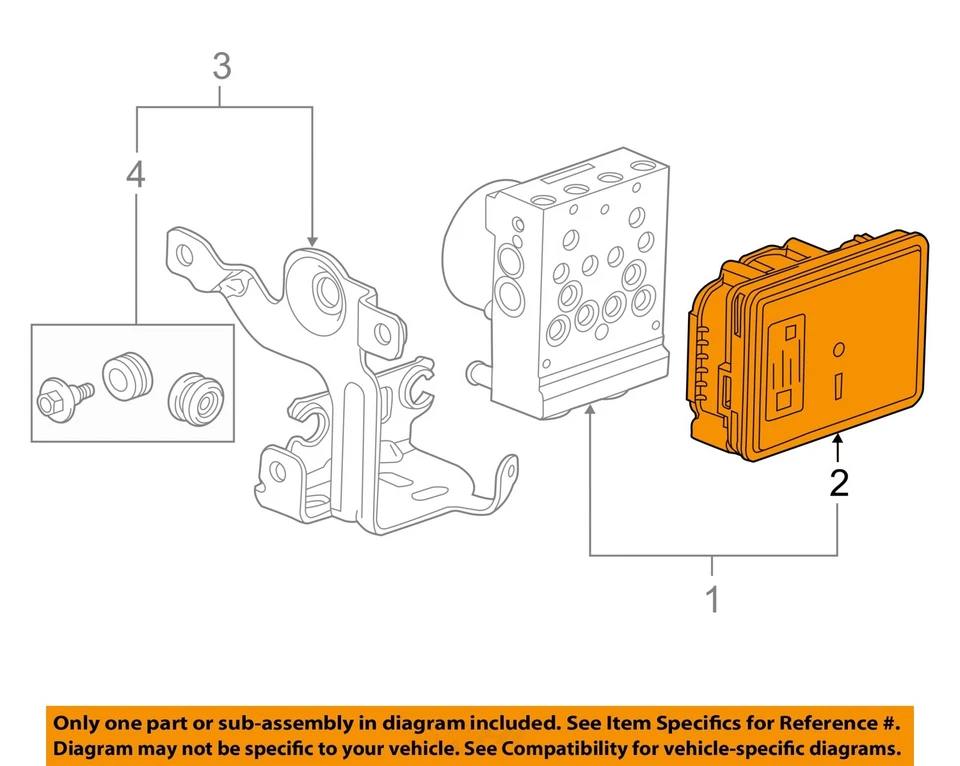 Conjunto de bomba y motor ABS usado se adapta a: camioneta GMC Sierra 1500 2017 estilo clásico Foto 3 de 4