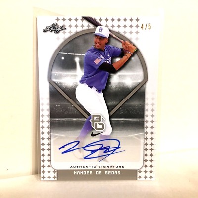 Nander De Sedas Auto 2017 Leaf Metal 4/5 Perfect Game Rookie Autograph FLA STATE