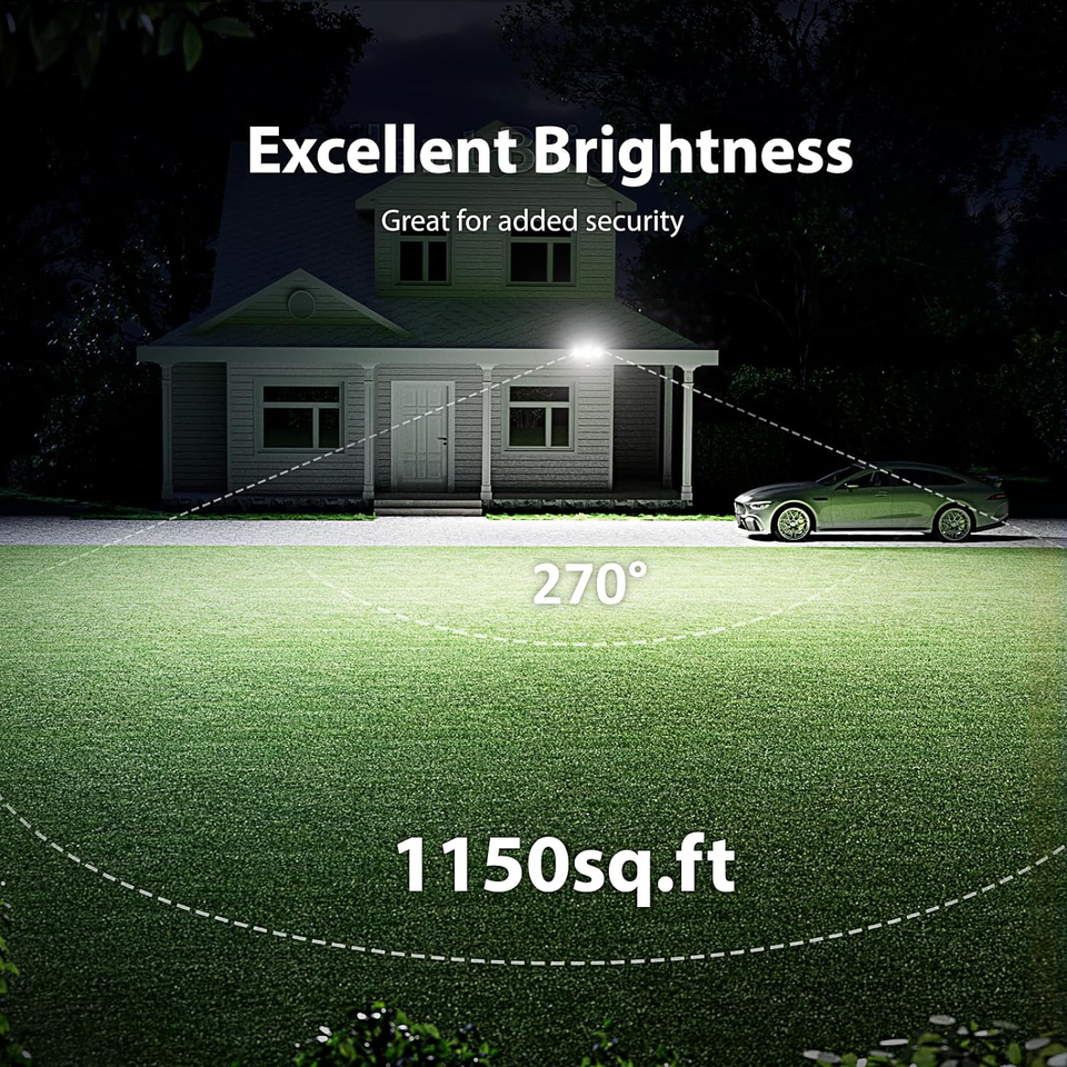 65W LED Flood Light Motion Sensor Outdoor, 6500Lm LED Security Light