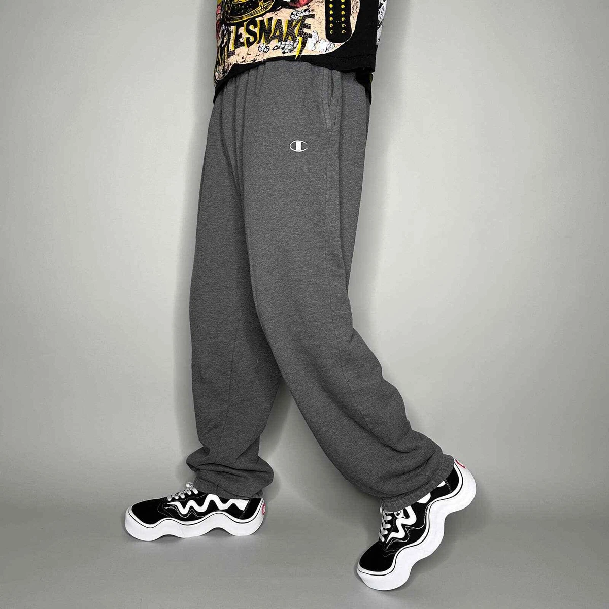 black champion sweatpants men's