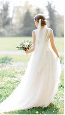 Draped Veil , Wedding Veil , Soft Tulle Veil , Bridal veil