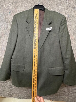 Yves Yves Saint Laurent Pour Homme Blazer GreenSuper 100 Size 39