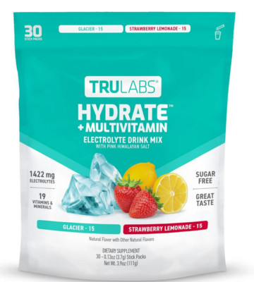 TruLabs Hydrate + Multivitamin Electrolyte Drink Mix , 30 Count