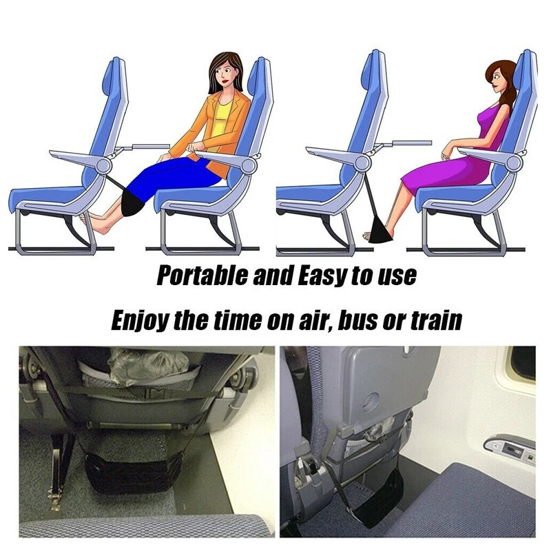Travel Foot Rest Footrest Leg Pillow Airplane Flight Foam Cushion Sling Hammock - image 4 of 4