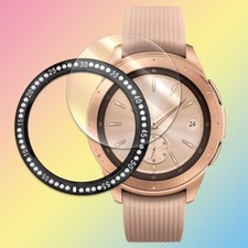 Premium Real Screen Protector w/ Ring Cover f Samsung Galaxy Watch 42mm SM-R810N