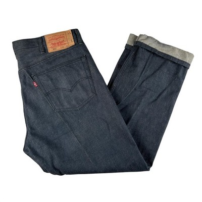 Levis 501 Jeans Mens 40x32 Dark Wash Ridged Denim Regular Straight Button Fly