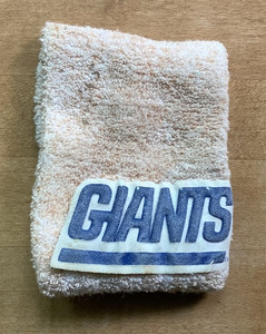 Mid 2000's Game Worn New York Giants Wrist Band Thrown Into Meadowlands Stand