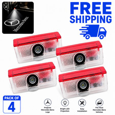 Pack Of 4 Led Door Logo Courtesy Lights Ghost Shadow Projector For Mercedes-benz