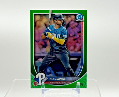 2025 Bowman Chrome - Trea Turner - SP Green Refractor #'d 71/99