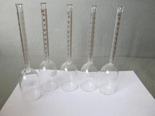 Lot of 5 Kimble Chase KIMAX Babcock Bottles 10%