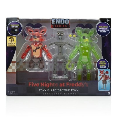 Jazwares FNAF Endo Series Foxy & Radioactive Foxy Vault Exclusive Glowing Eyes