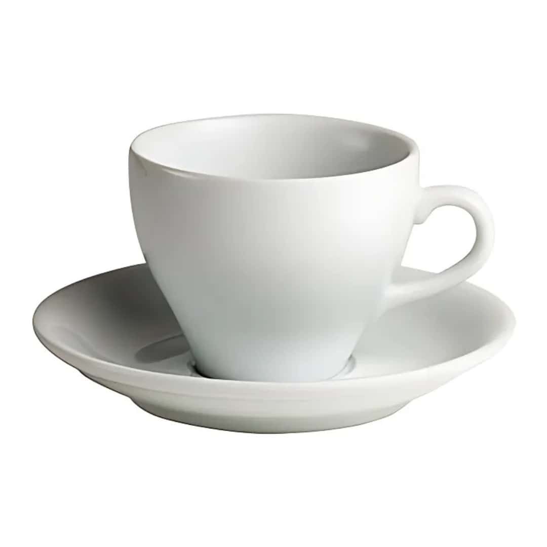 Set Of 6 Cappuccino Cups Belen 200 CC With Saucer In Porcelain - Tabletop