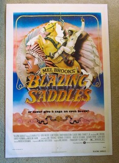 BLAZING SADDLES ORIGINAL 1974 1SHT POSTER LINEN MEL BROOKS CLASSIC VG EX