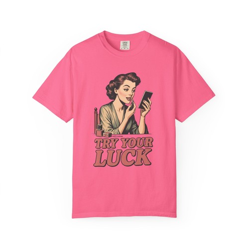 Vintage Try Your Luck Tee Unisex Gift for Gamblers Casual Shirt S-5XL - Picture 47 of 52