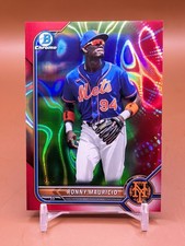 Ronny Mauricio 2022 Bowman Chrome Prospects Red Lava Refractor 4/5