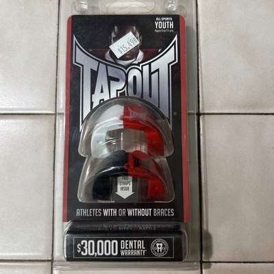 NEW Tapout Mouth Piece All Sports YOUTH (5-11 years) Red/Black/White 2 Pack