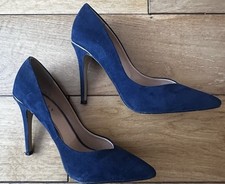 Lipsy Blue Suede Stiletto  Court Shoes Size EUR 38