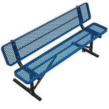 72" Heavy Duty Galvanized Steel Picnic Table for 3-4 Adults Rustproof Park Bench