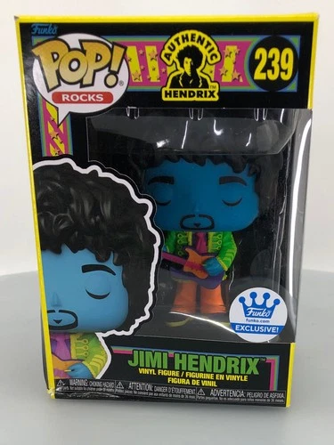 Funko POP! Rocks Jimi Hendrix Blacklight #239 Funko Exclusive DAMAGED BOX